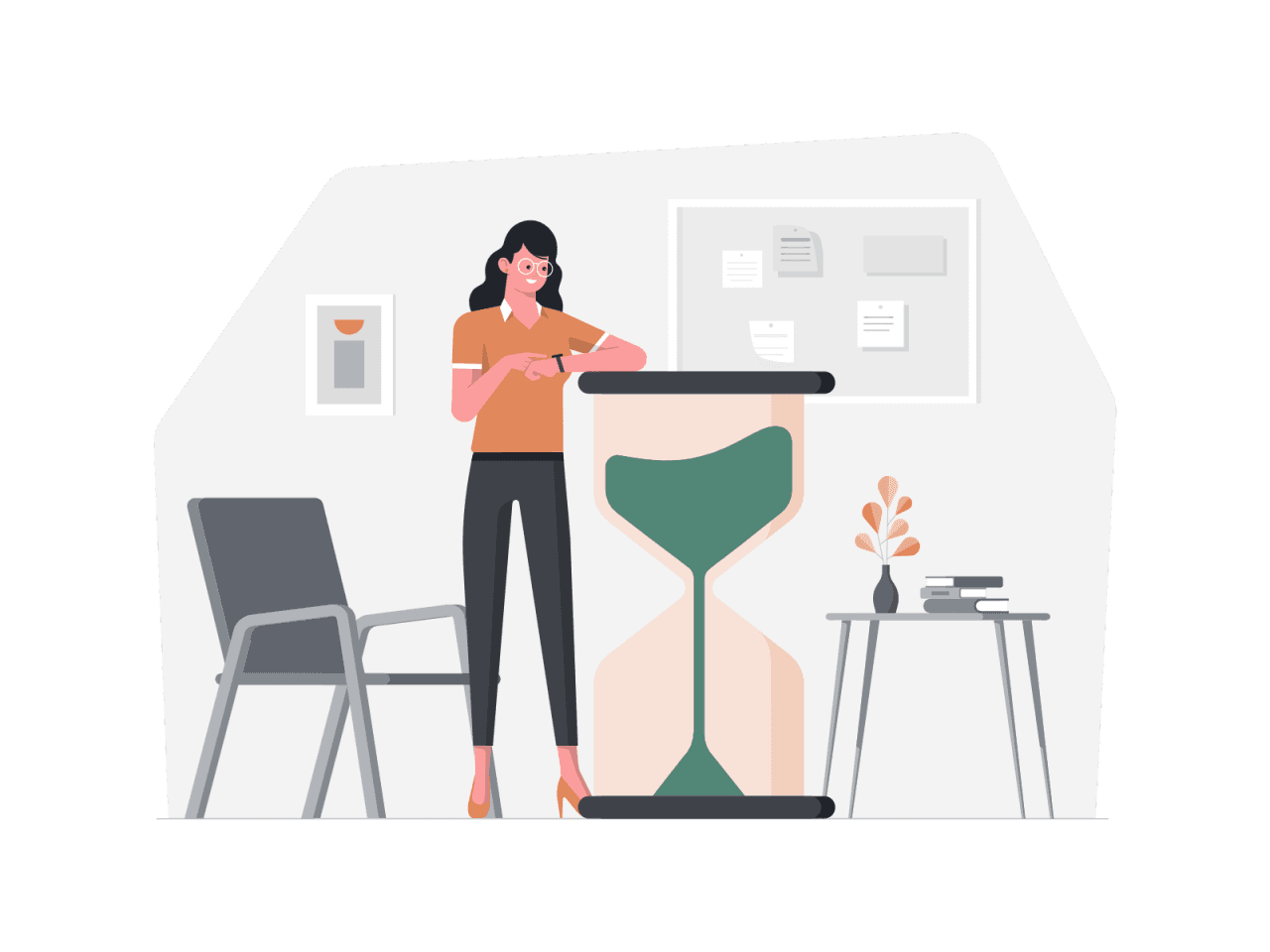 Virtual admin support illustration